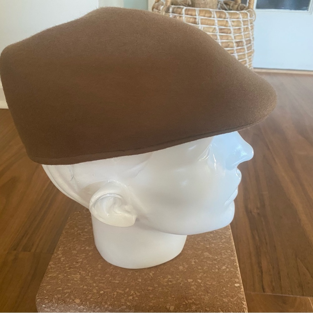 Scala Handmade Brown Wool Flat Cap Ivy Hat XL 100% Wool - Picture 2 of 7